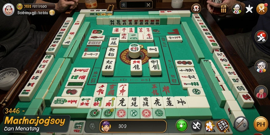 Tampilan gameplay Mahjong yang menarik dan menantang.