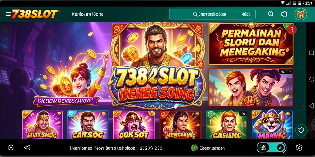 Tampilan seru gameplay 738SLOT di mesin slot.