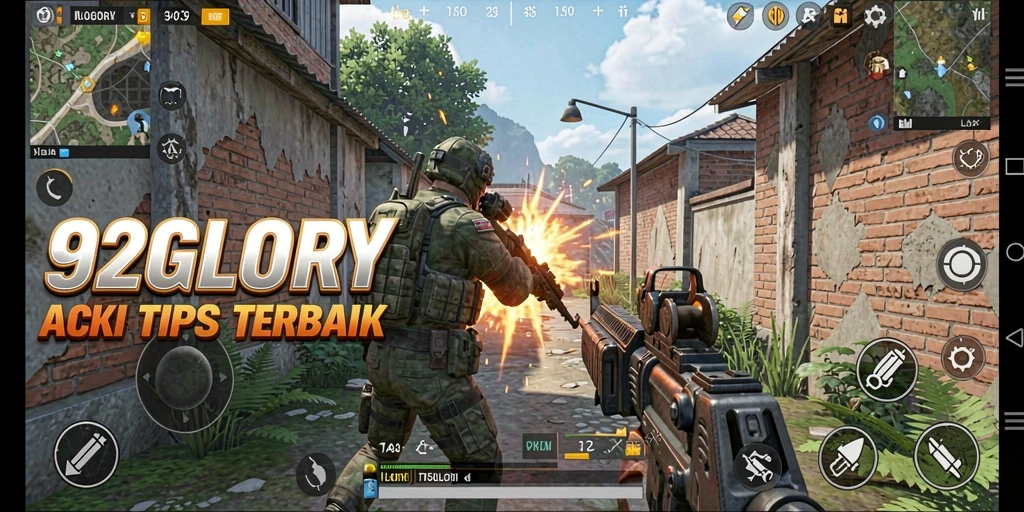 Screenshoot gameplay seru dalam 92GLORY dengan aksi tembak-menembak.