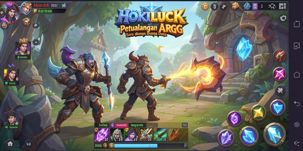 Tampilan aksi seru dalam gameplay HOKILUCK ARPG.