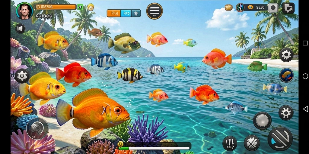 Tampilan gameplay Tembak Ikan ID678 yang menakjubkan.