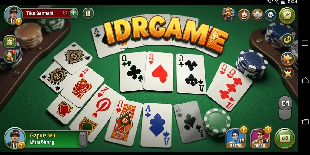 Tampilan gameplay IDRGAME yang menampilkan suasana permainan Gaple.