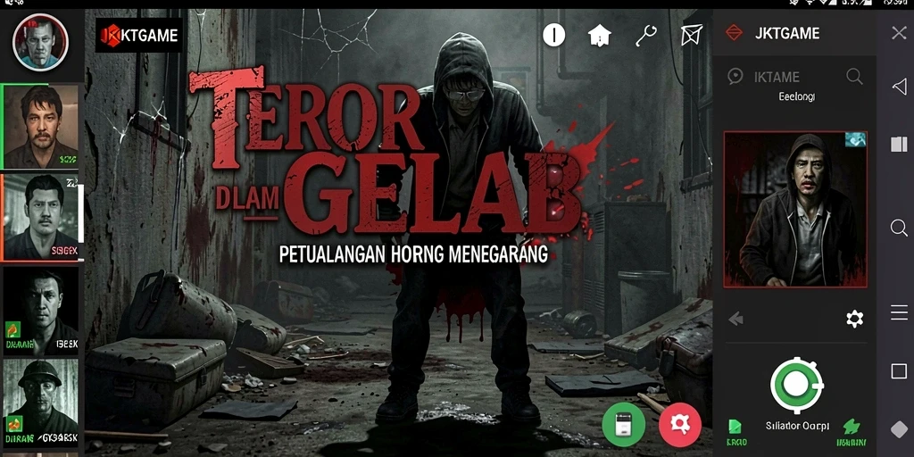 Gameplay JKTGAME menampilkan suasana horror yang mendalam dan menegangkan.