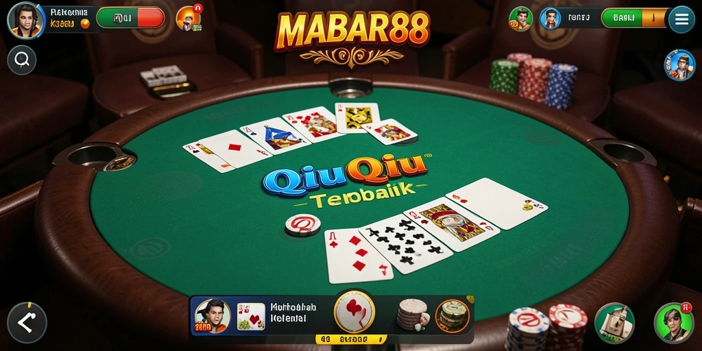Screenshot gameplay MABAR88 menampilkan suasana seru permainan QiuQiu.