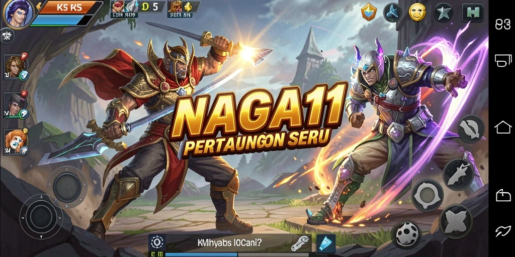 Tampilan aksi seru NAGA11 dalam pertarungan Fighting yang menegangkan.