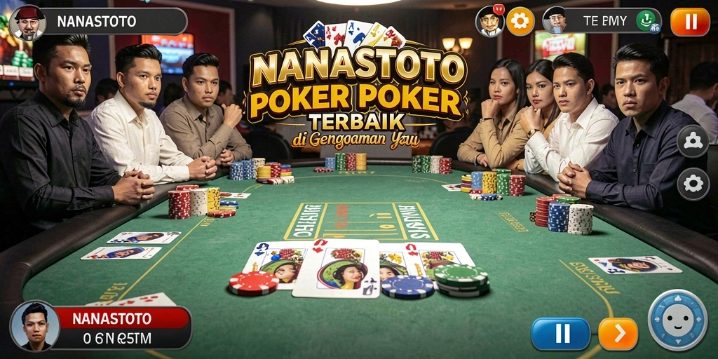 Screenshot NANASTOTO menampilkan aksi seru permainan Poker.