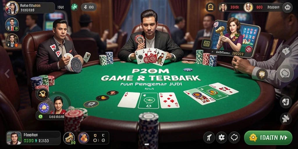 Tampilan gameplay P200M yang mendebarkan dalam permainan Poker.