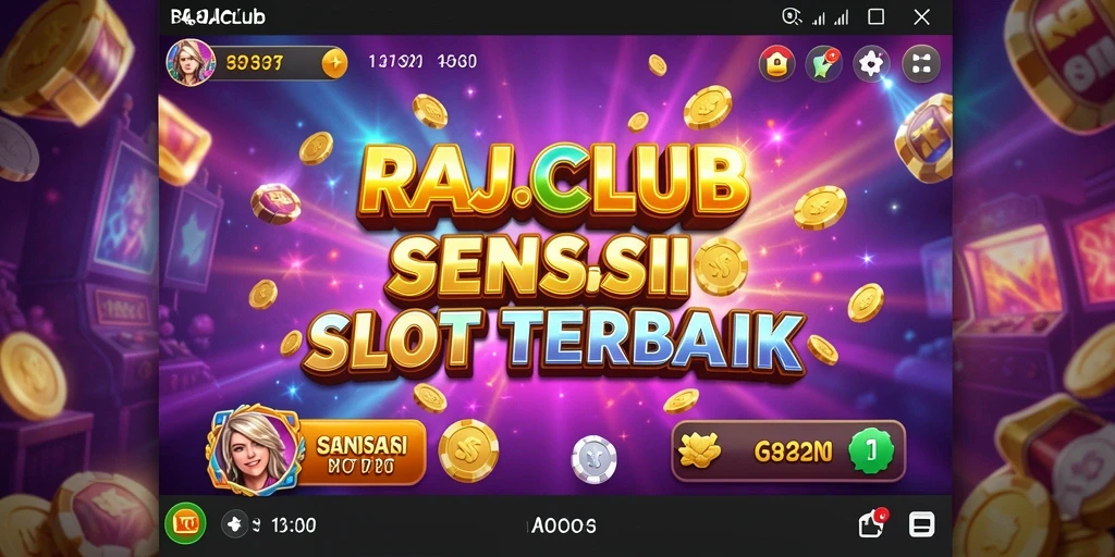 Screenshot gameplay RAJACLUB menampilkan mesin slot yang menarik dan penuh warna.