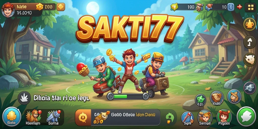 Screenshot gameplay SAKTI77 menampilkan karakter dalam aksi Idle yang menarik.