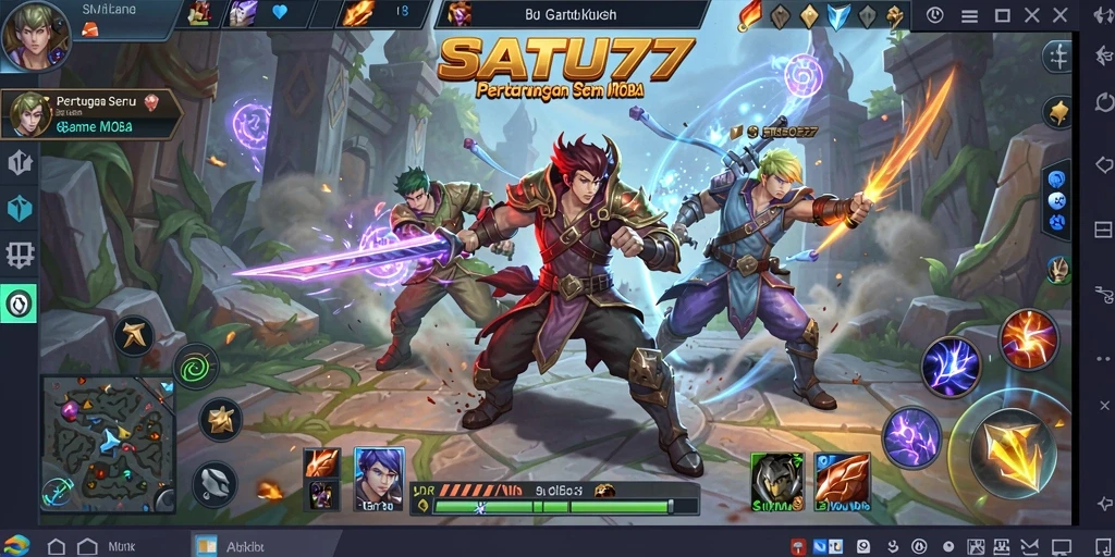 Gameplay seru dari SATU77 dengan aksi tim strategi.