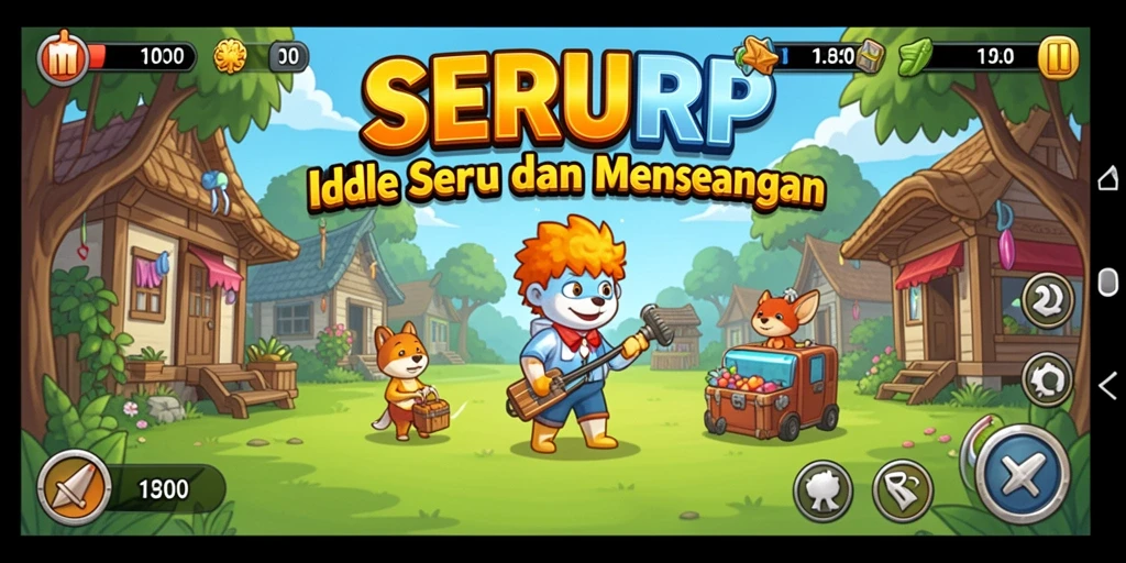 Screenshot gameplay SERURP menampilkan aksi Idle yang menawan.