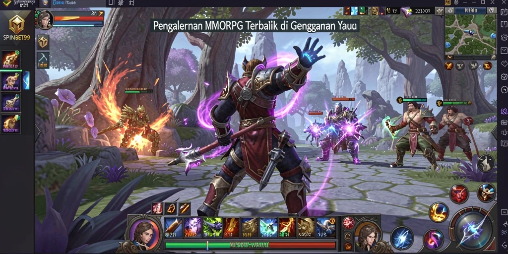 Tampilan menarik dari gameplay SPINBET99 dalam suasana MMORPG