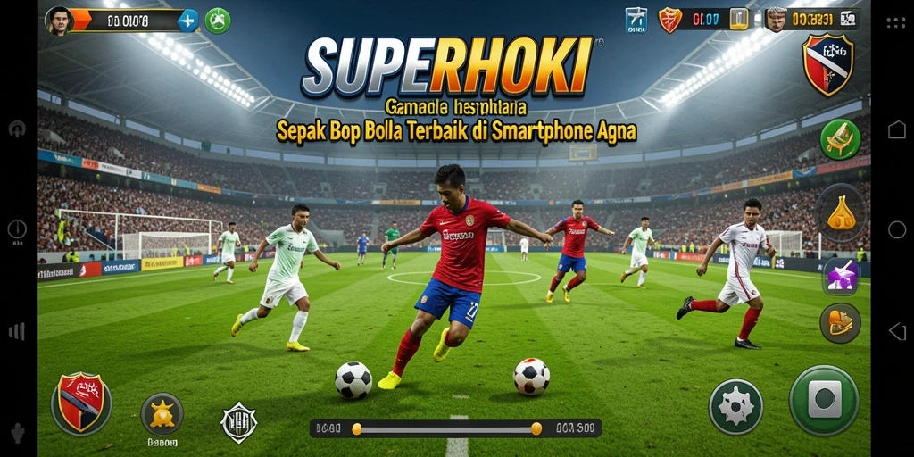 Tampilan gameplay yang intens dan mendebarkan dalam SUPERHOKI.