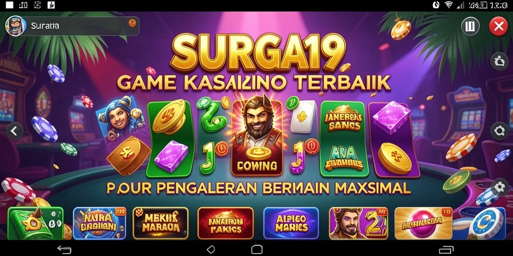 Tampilan gameplay menakjubkan dari SURGA19 yang penuh warna.