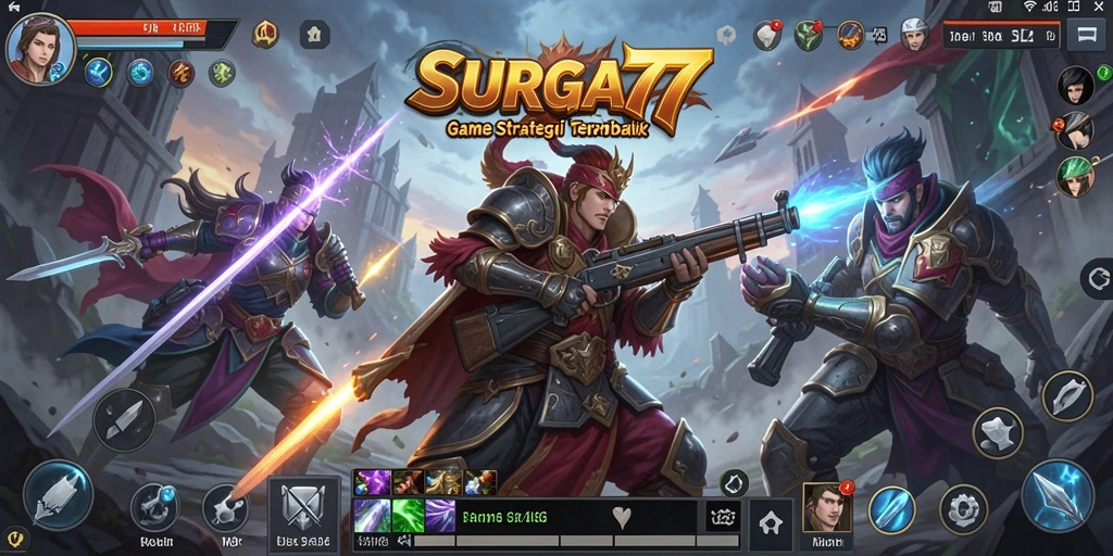 Tampilan menakjubkan dari gameplay strategi SURGA77.