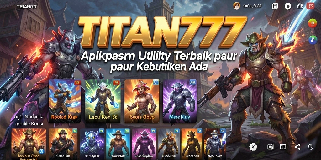 Tampilan antarmuka aplikasi TITAN777 yang intuitif dan mudah digunakan.