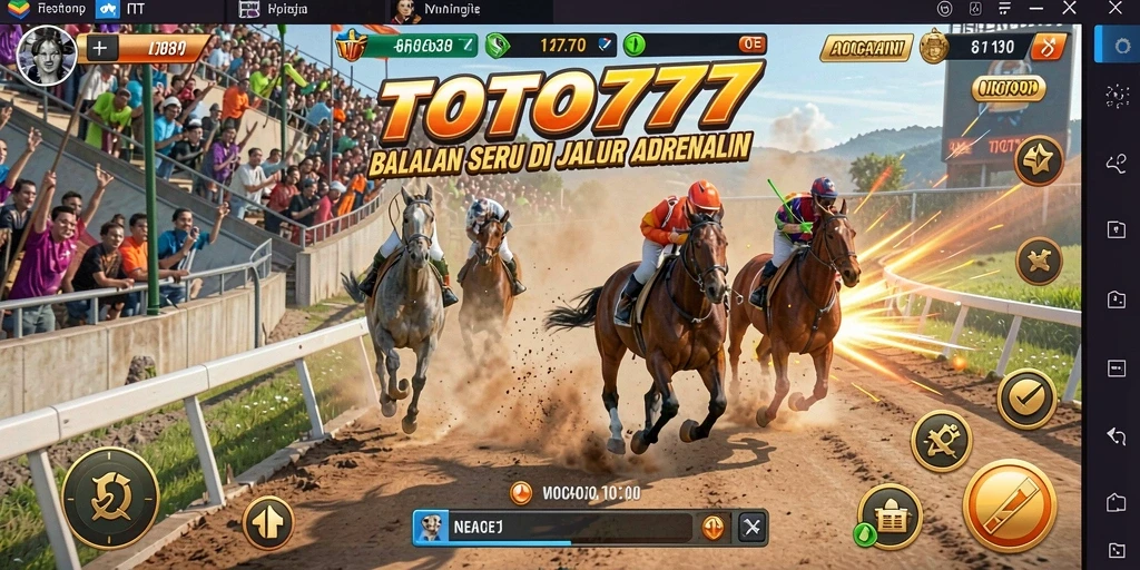 Screenshot TOTO777 menampilkan balapan yang mendebarkan dan mobil-mobil cepat.