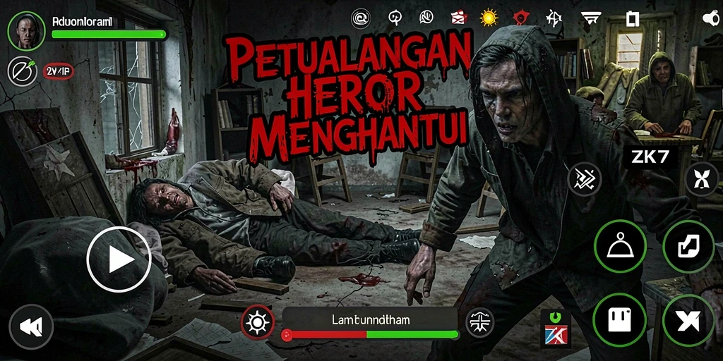 Tampilan gameplay mencekam dari ZK7 yang bikin merinding.
